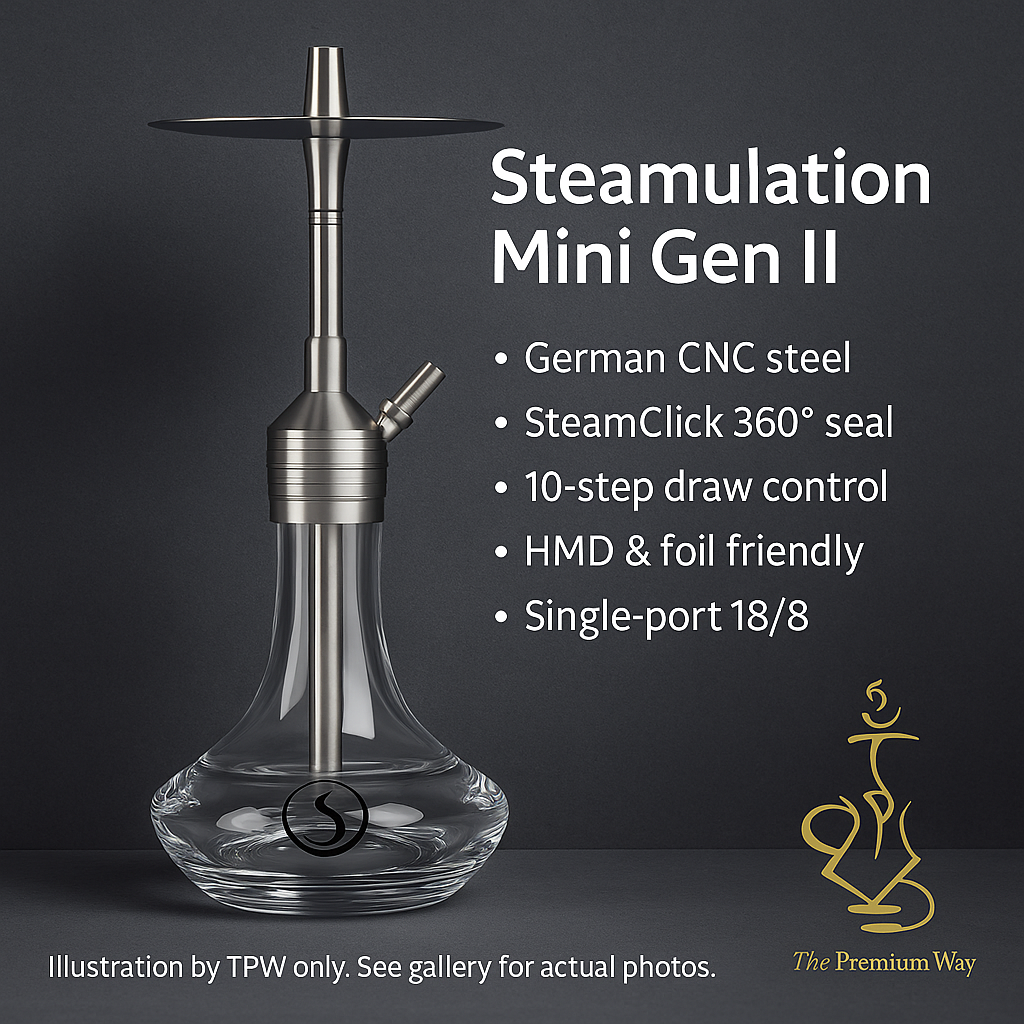 Steamulation Mini Gen II Hookah – SteamClick 360° & Diffuser 2