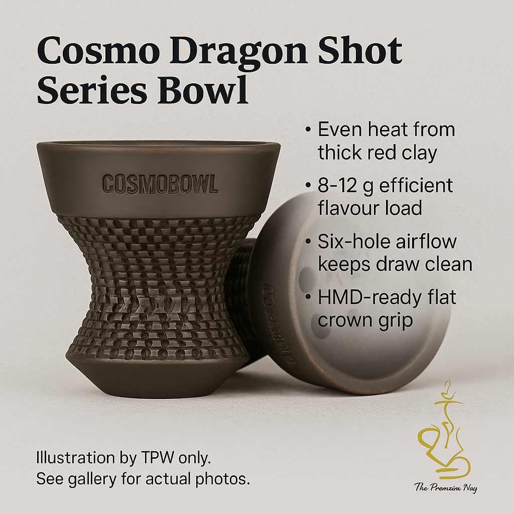 Cosmo Dragon Shot Red Clay Shisha Bowl, image 3 of 5