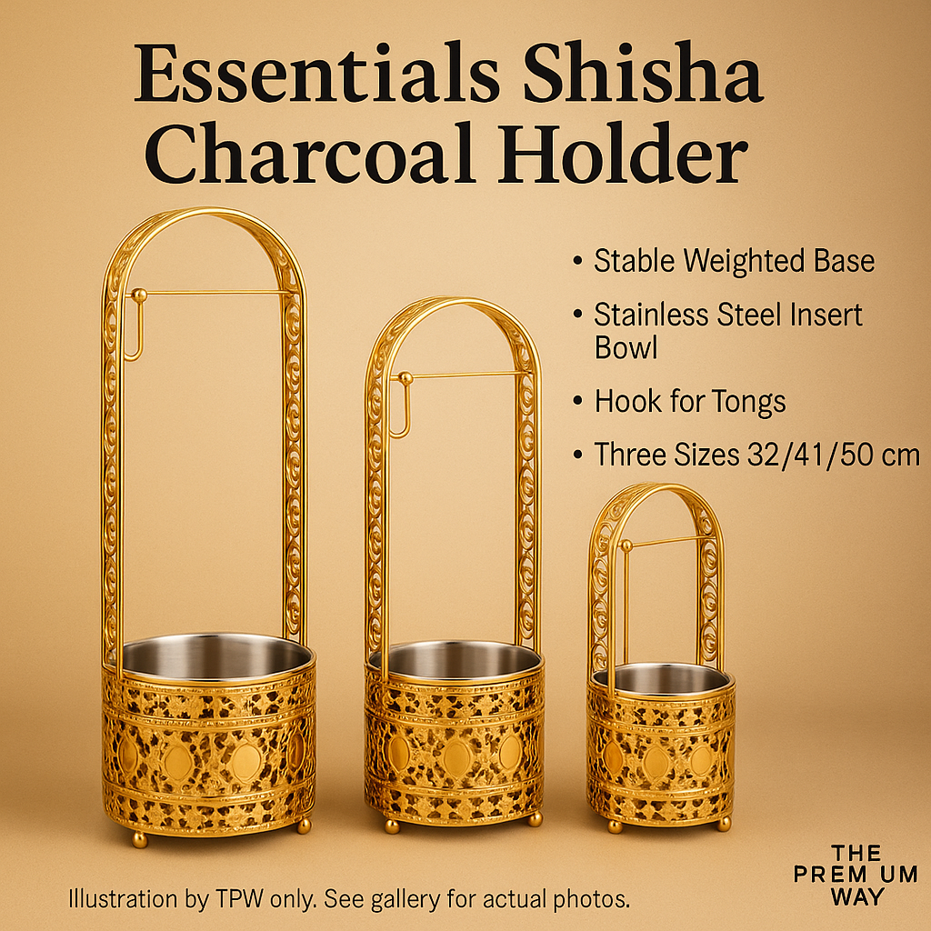 Essentials Charcoal Holder – 32/41/50 cm, Gold or Silver
