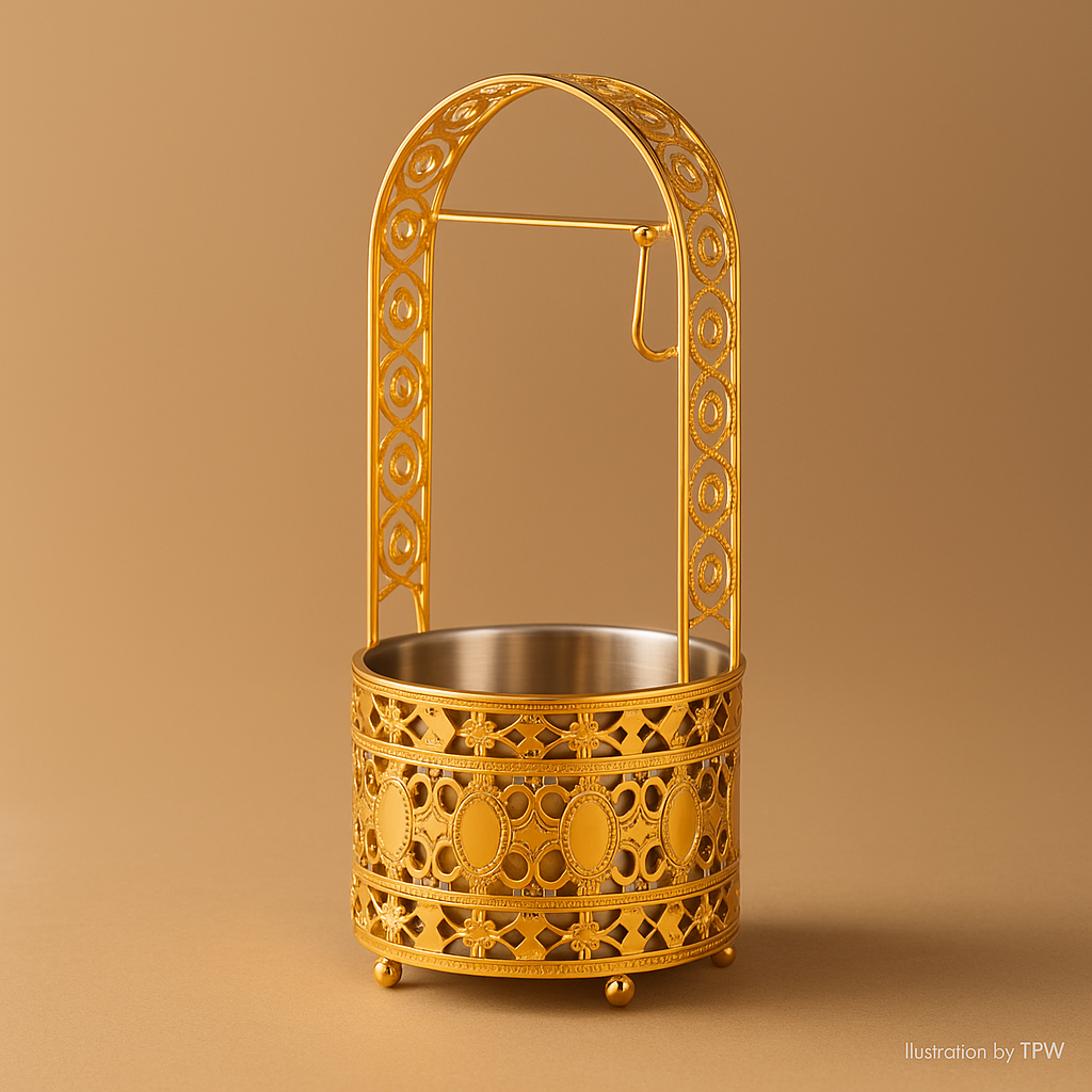 Essentials Charcoal Holder – 32/41/50 cm, Gold or Silver