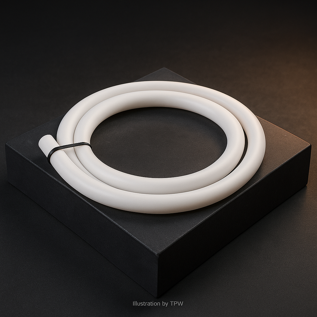 Essentials 1.5 m White Shisha Hose – German Silicone, Easy-Clean