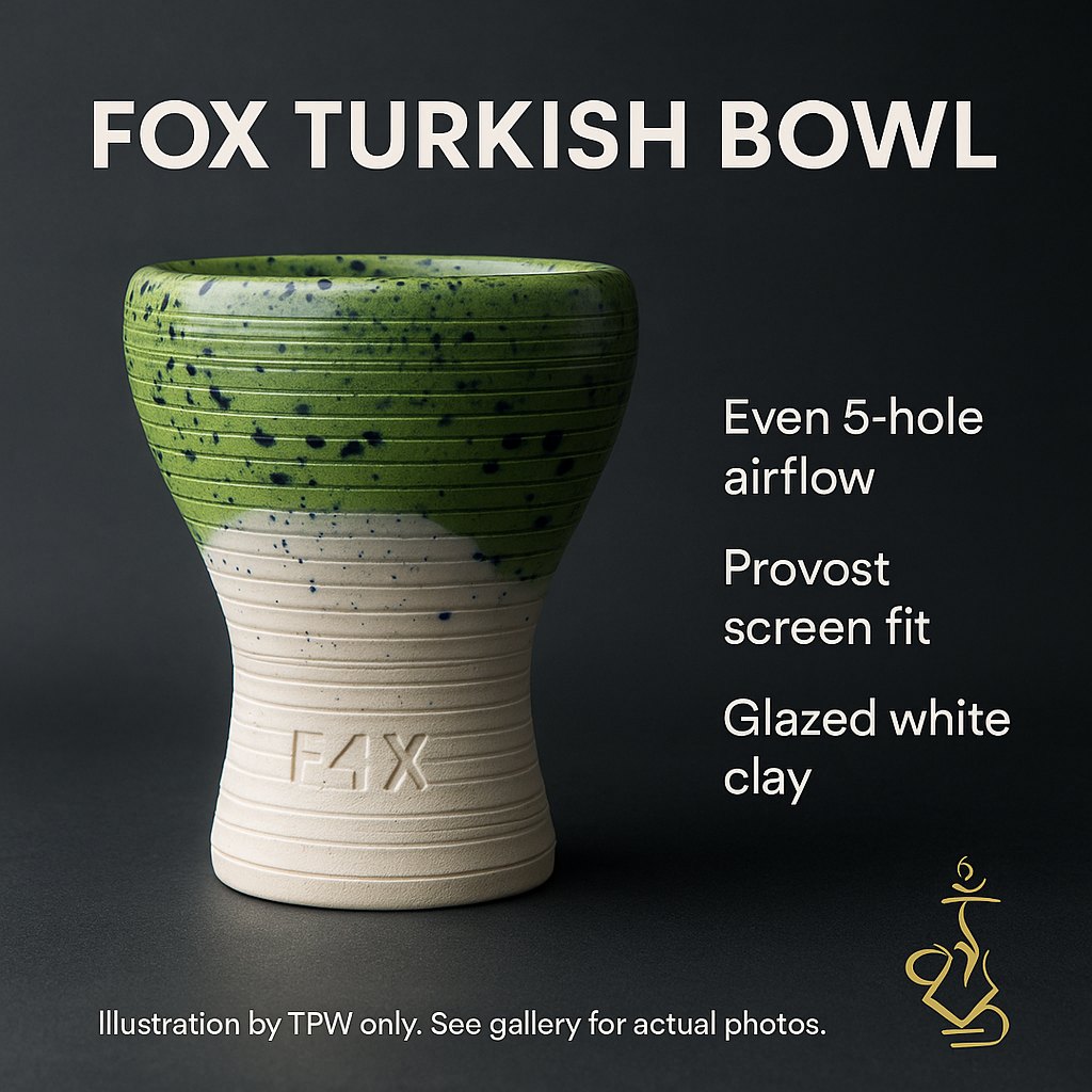 Fox Turkish Short Multi-Hole Shisha Bowl, image 3 of 8
