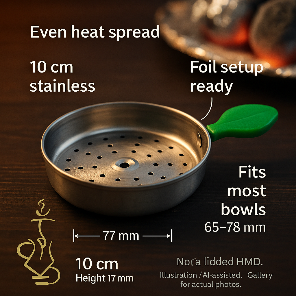 Leaf Heat Screen – 10 cm Stainless, Foil-Ready 3
