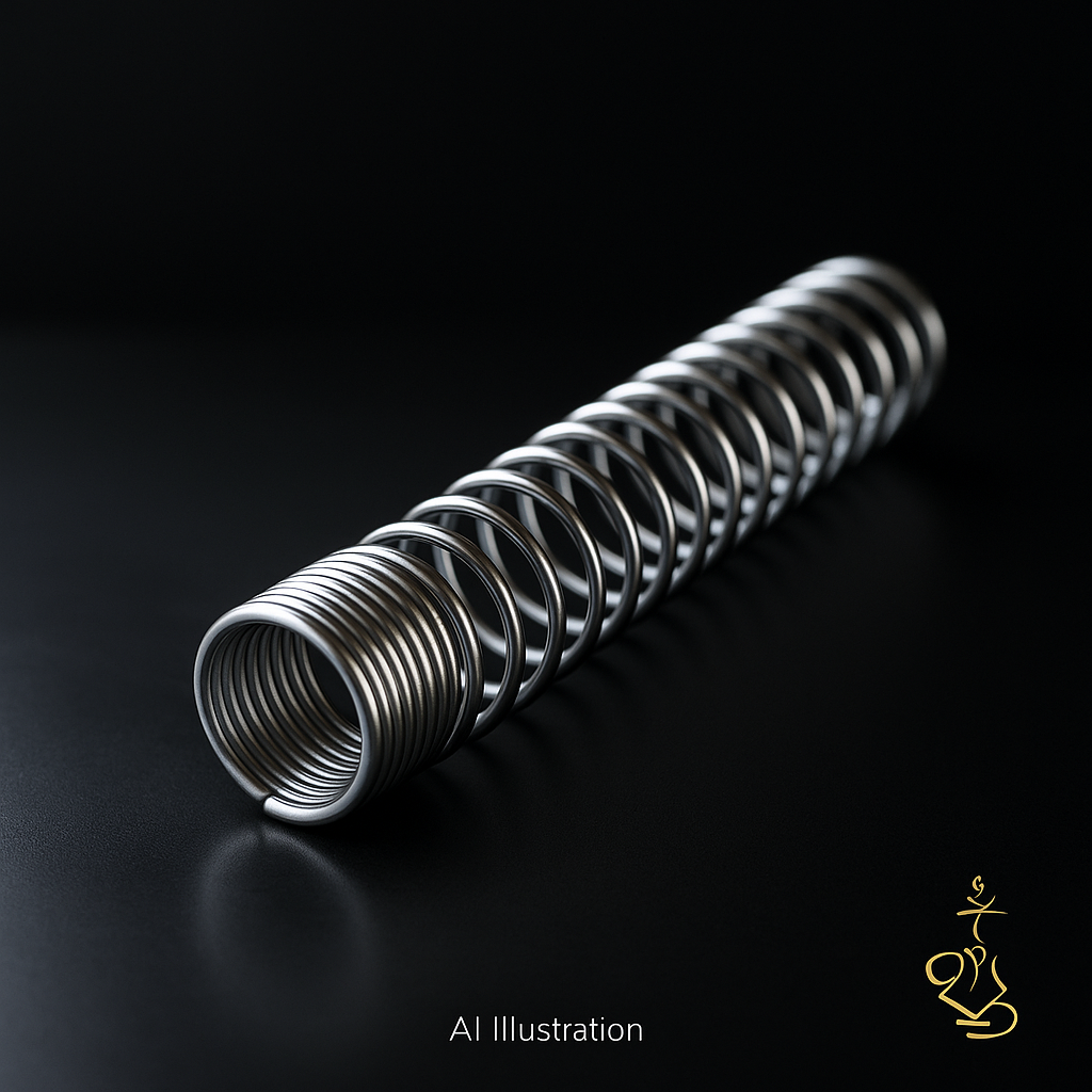 Hookah Hose Anti-Kink Spring – Stainless, 15 cm Support