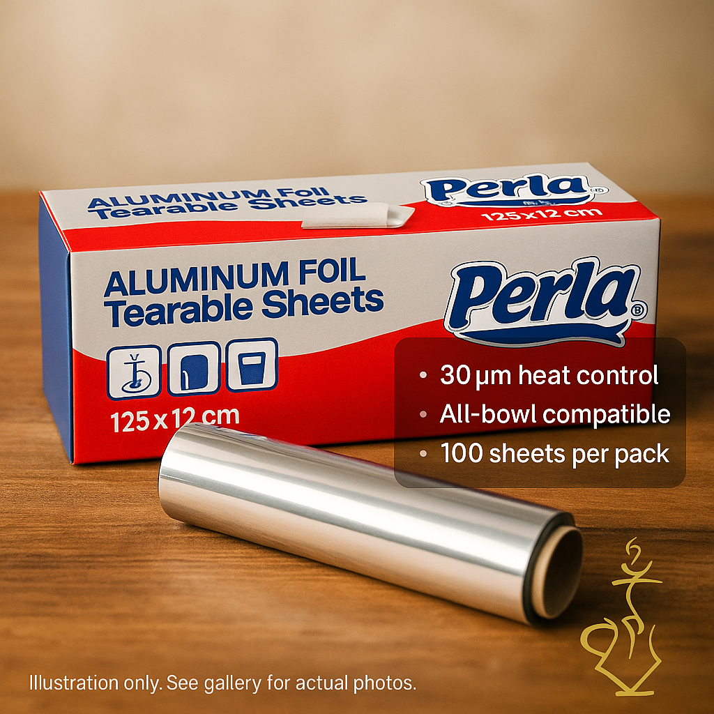 Perla Heavy-Duty Hookah Foil Roll - 100 Sheets