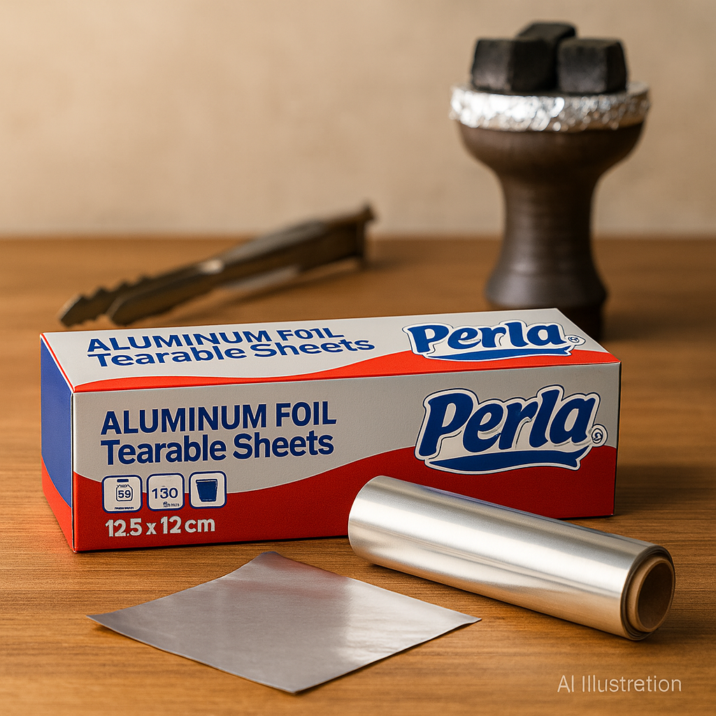 Perla Heavy-Duty Hookah Foil Roll - 100 Sheets