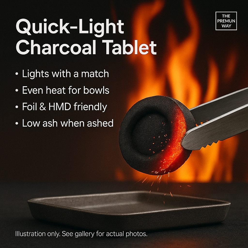 Essentials Fast-Igniting Hookah Charcoal — 100 Tablets