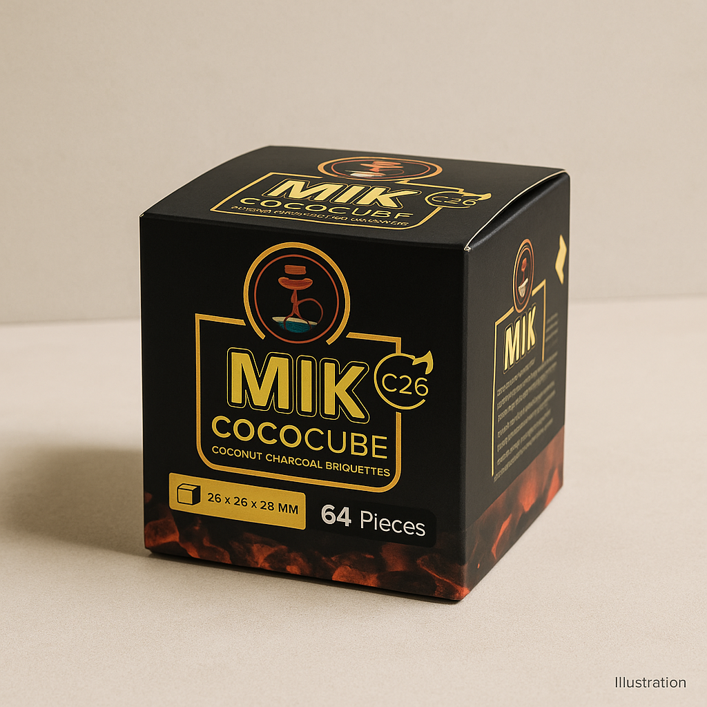 MIK COCOCUBE – 26 mm Coconut Charcoal, 1 kg