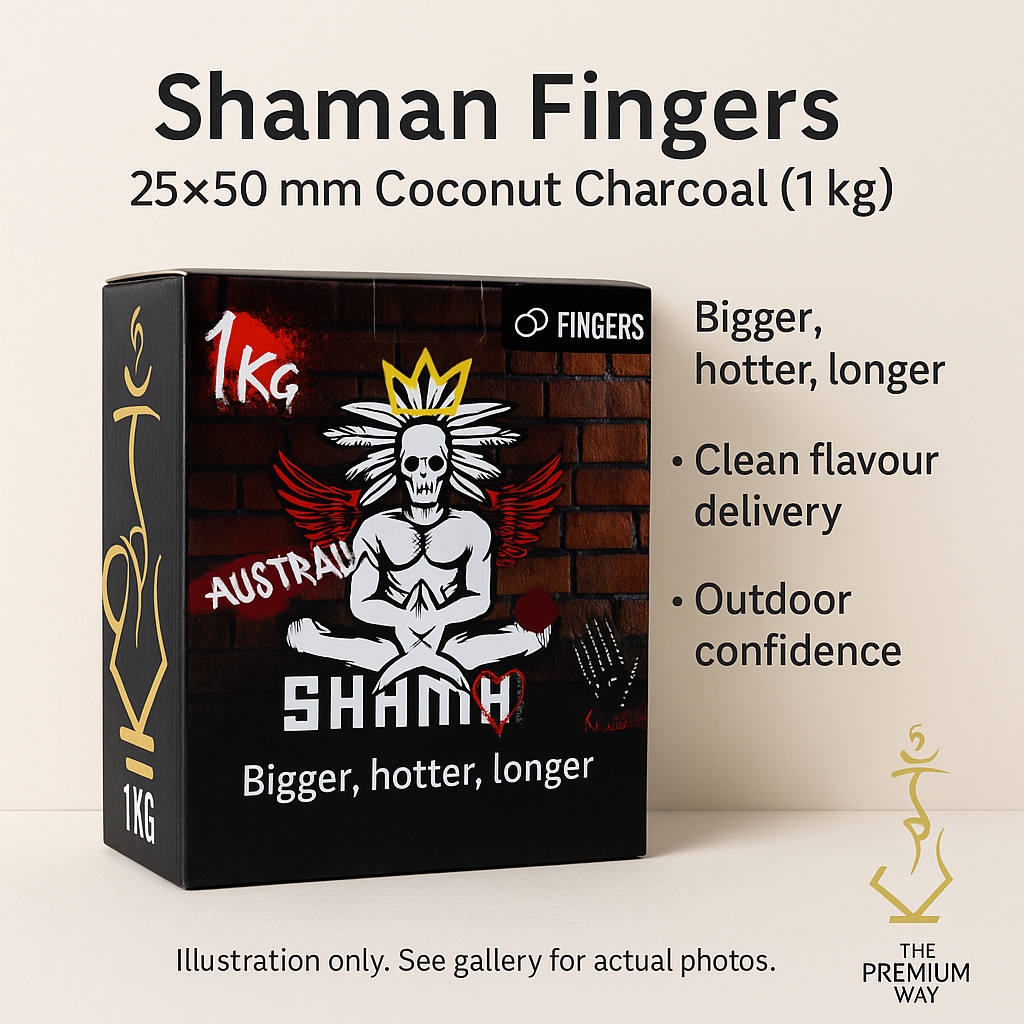 Shaman Fingers 25×50 mm Coconut Charcoal Cylinders (1 kg)