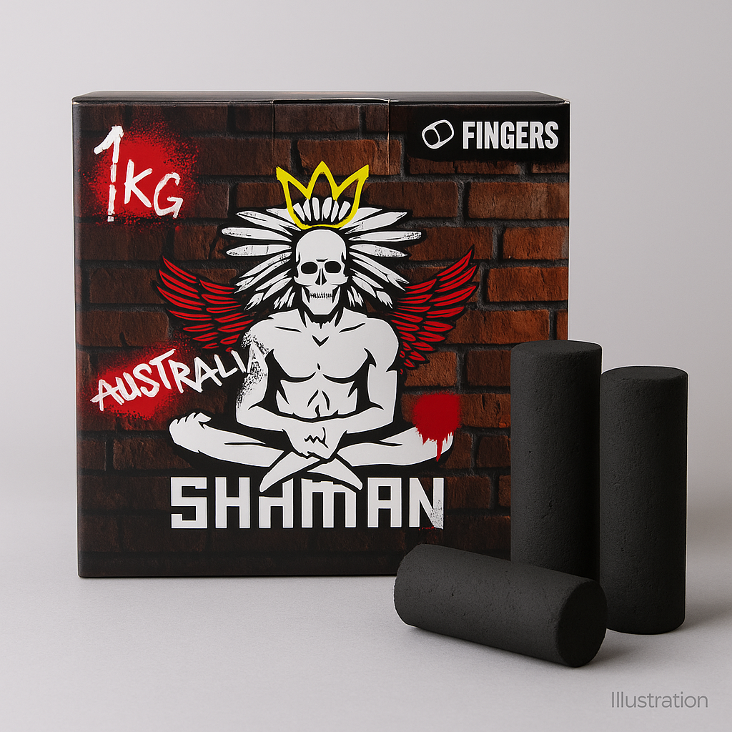 Shaman Fingers Coconut Charcoal Cylinders 1 kg, image 11 of 11