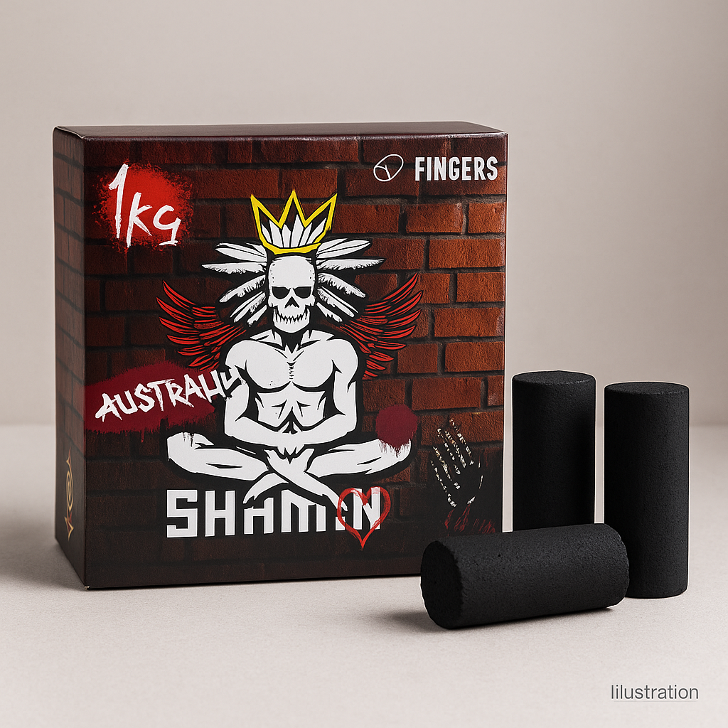 Shaman Fingers 25×50 mm Coconut Charcoal Cylinders (1 kg)