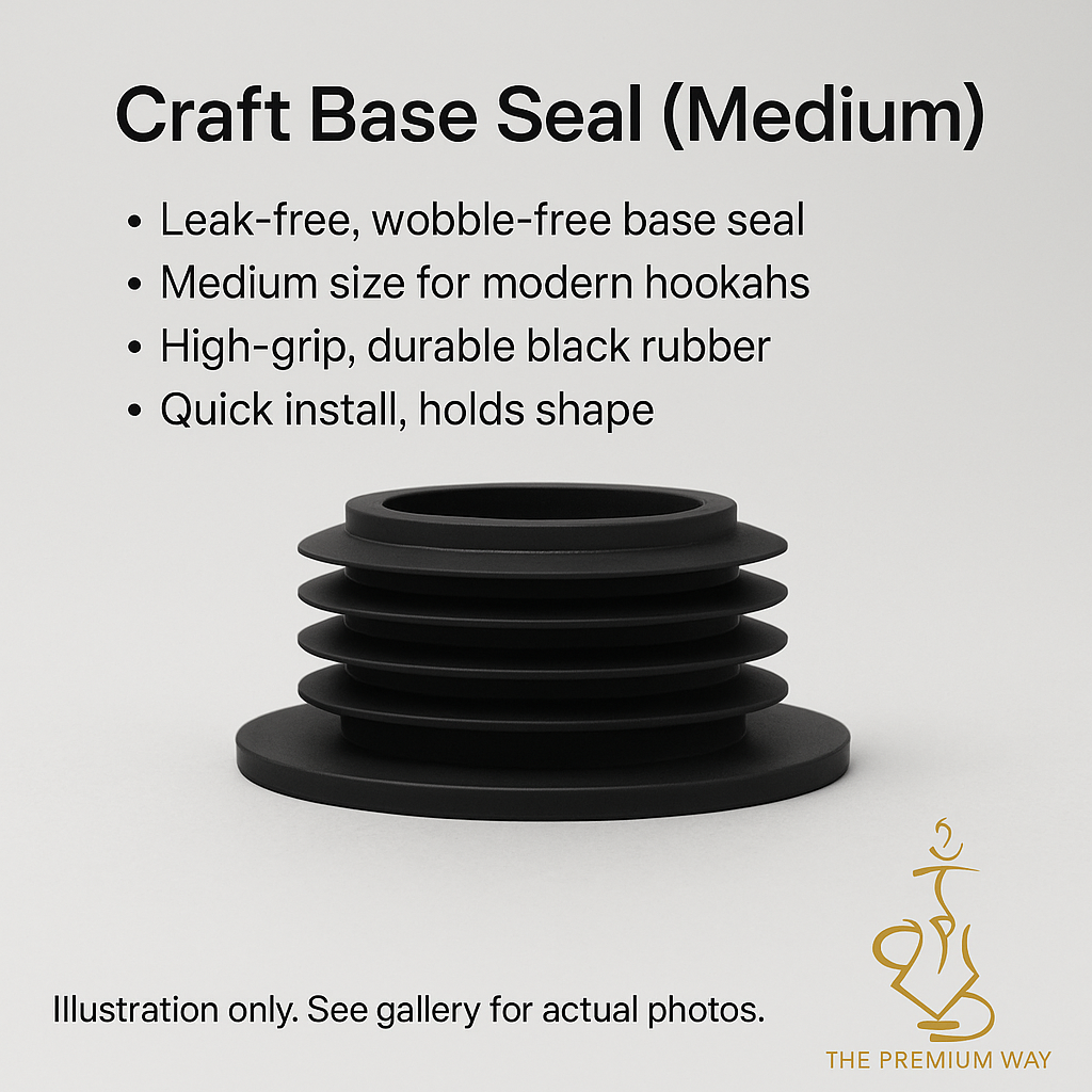 Craft Medium Hookah Base Grommet – Black Rubber, Tight Seal
