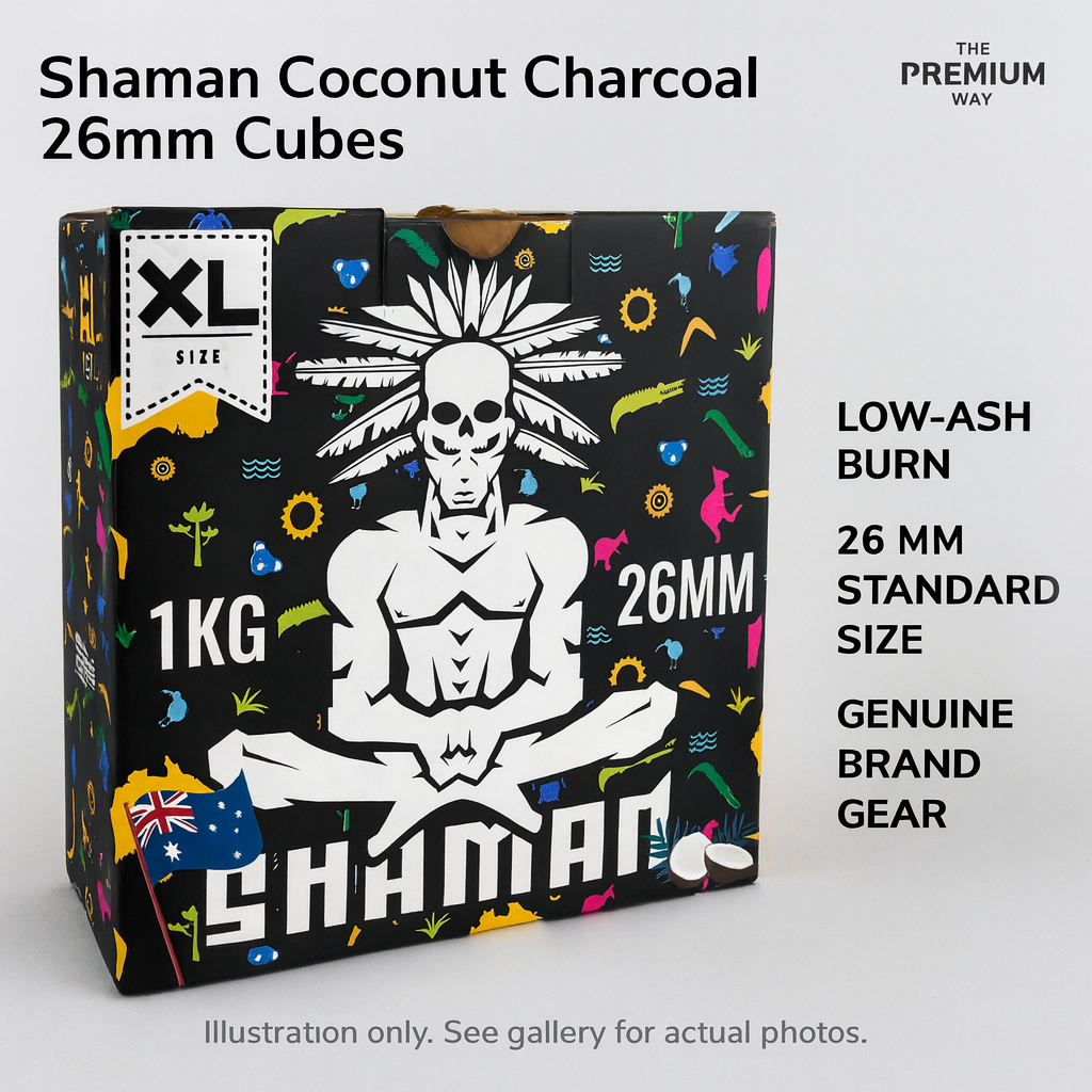 Shaman Coconut Charcoal 26mm Cubes – 100% Coconut Shell