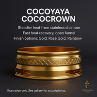 Cocoyaya Cococrown — 74 mm stainless HMD for cleaner, foil-free heat