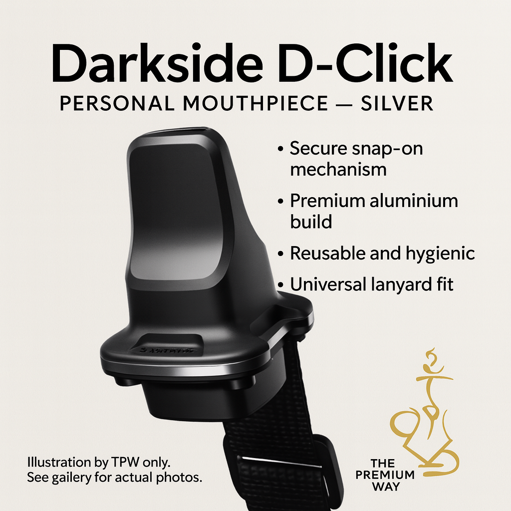 Darkside D-Click Silver Personal Tip — Ergonomic, Reusable, Universal Fit