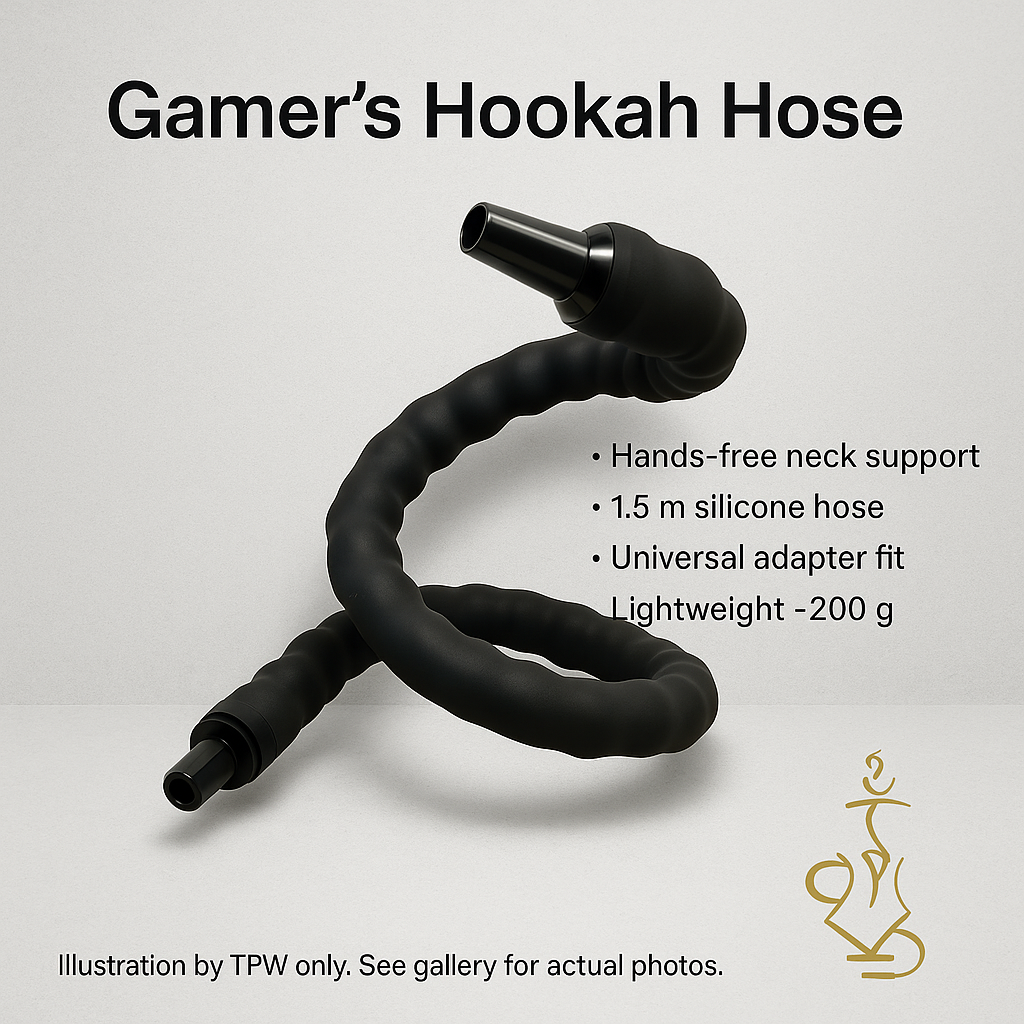 Hands-Free Shisha Gaming Hose – 1.5 m, Neck-Strap Support