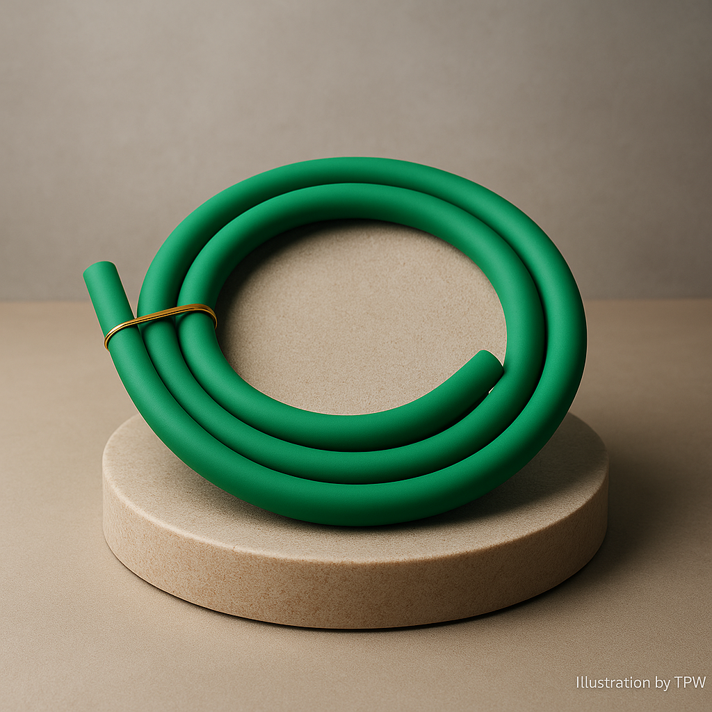 Green Silicone Hookah Hose – 1.5 m, Washable