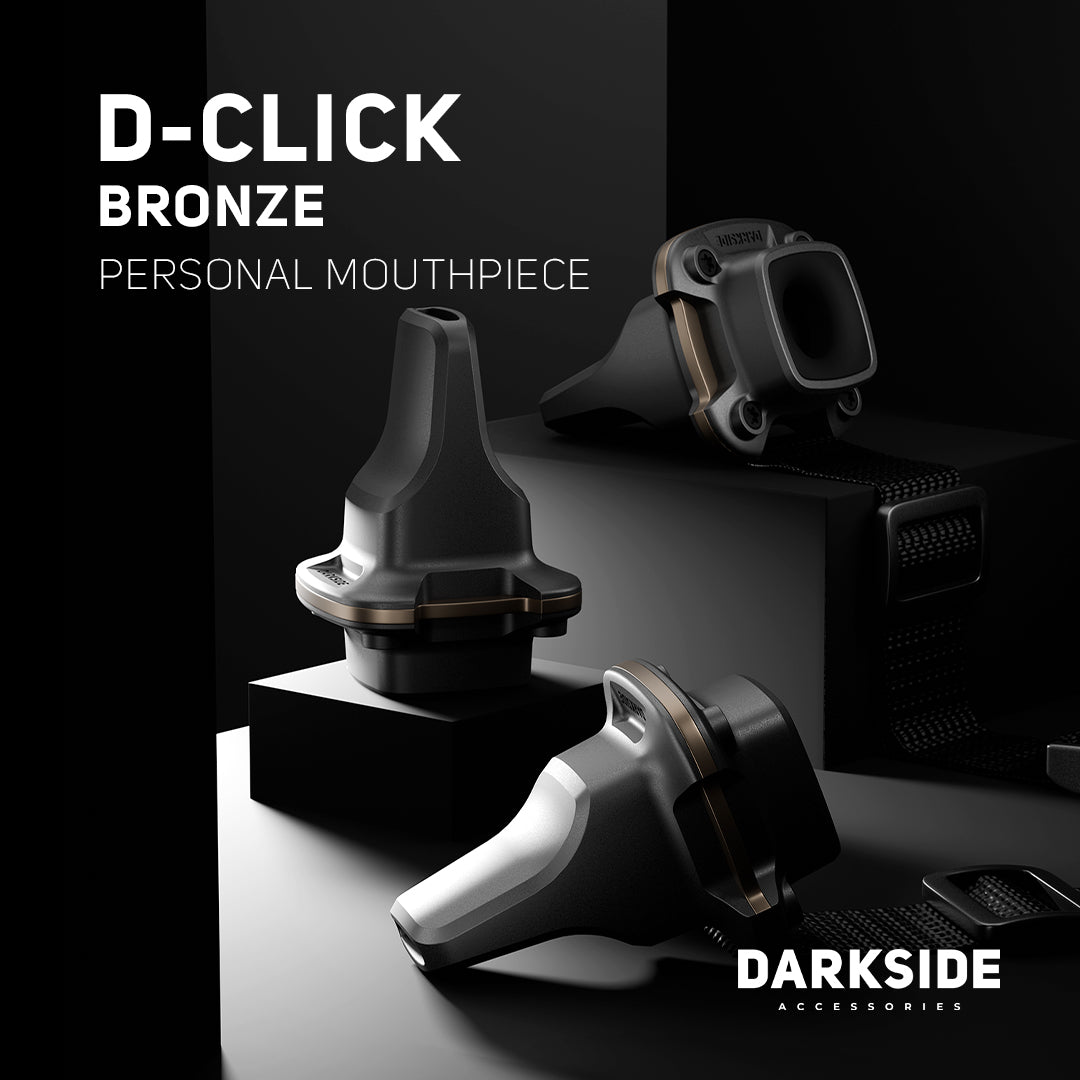 Darkside D-Click bronze personal mouthpiece with lanyard (POM body, silicone insert)