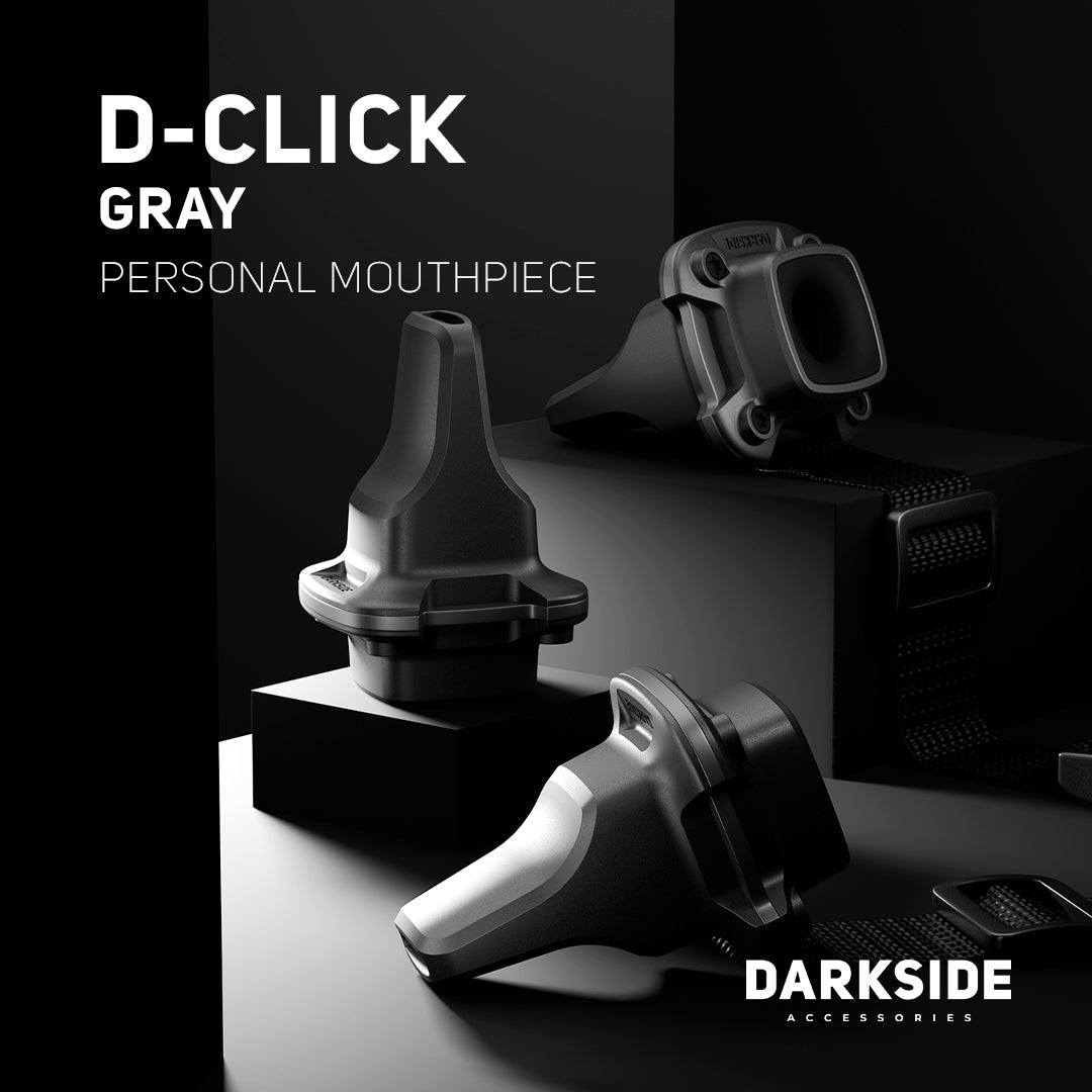 Darkside D-Click grey personal mouthpiece with lanyard (POM body, silicone insert)
