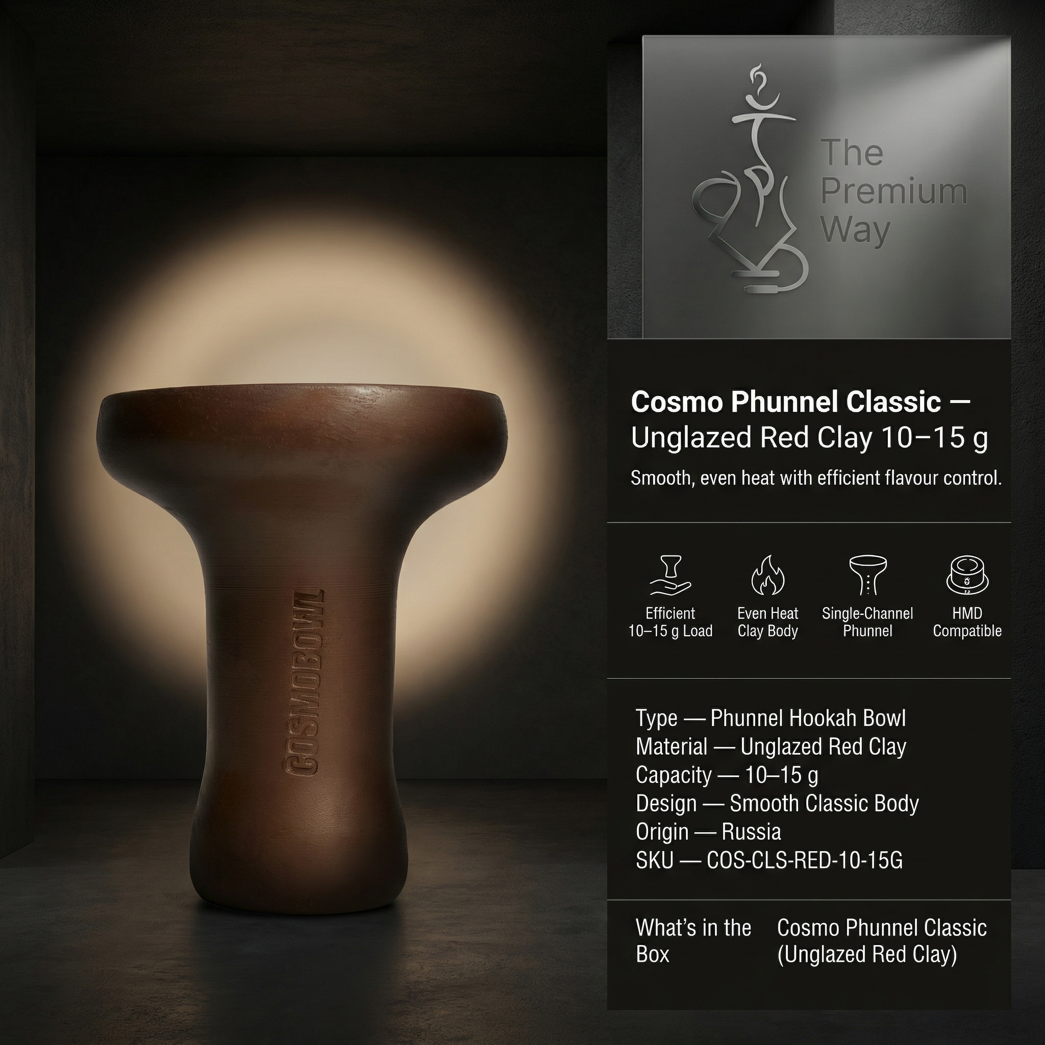 Cosmo Phunnel Classic – Unglazed Red Clay 10–15 g 6