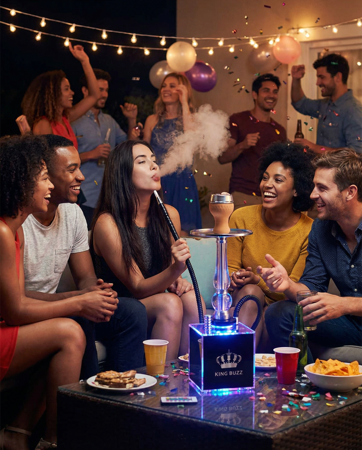 King Buzz Cube 50 cm LED Shisha Kit, image 22 of 22