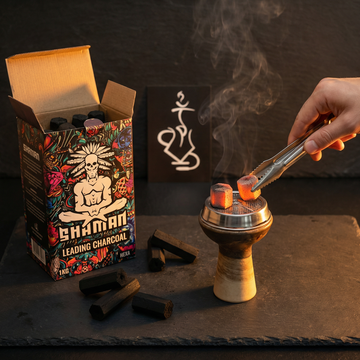 Shaman Hexa Coconut Shisha Charcoal, image 3 of 6