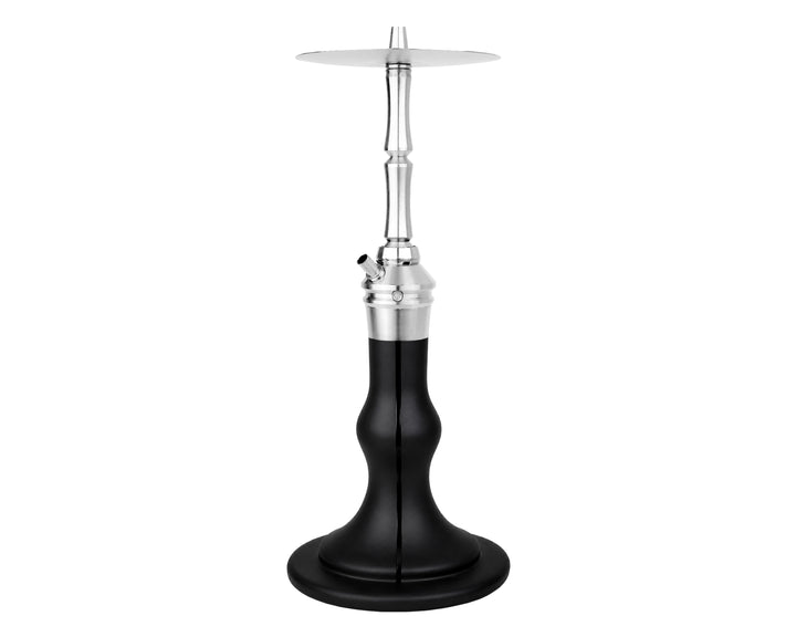 AEON Edition 6 Lounge Plus shisha in Black Velvet, full side view showing base and stem
