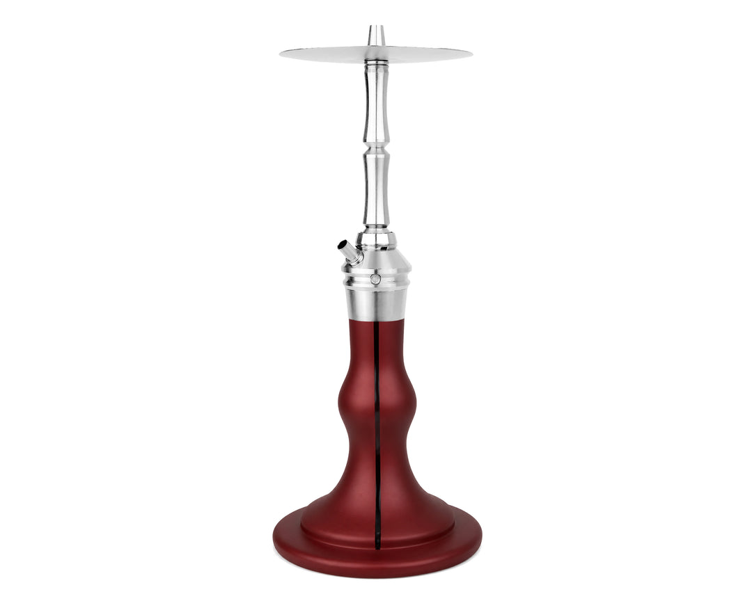 AEON Edition 6 Lounge Plus Ruby Pearl shisha, full side view showing base and stem