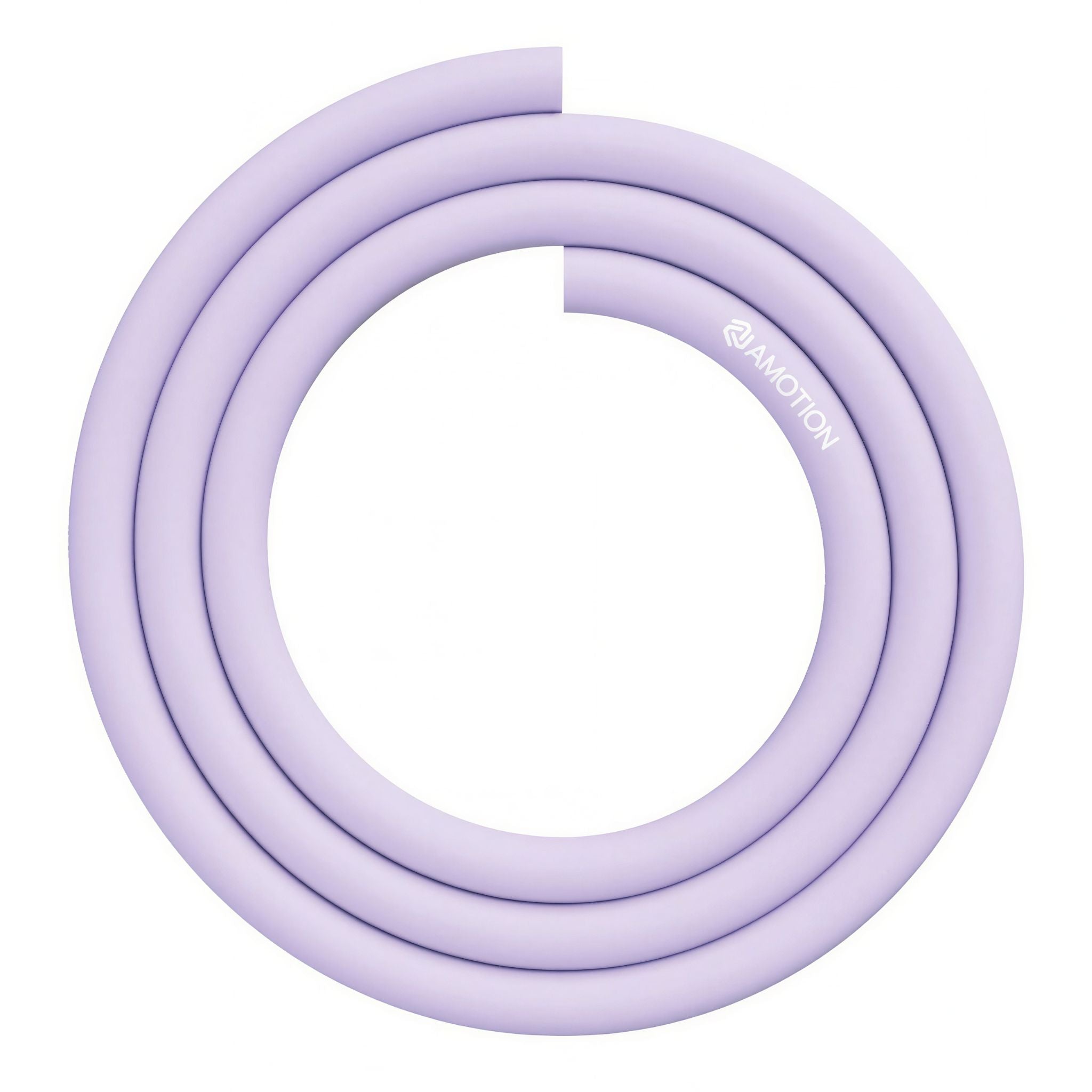 Amotion 1.5m silicone shisha hose in mauve, coiled soft-touch hookah hose with Amotion logo from The Premium Way