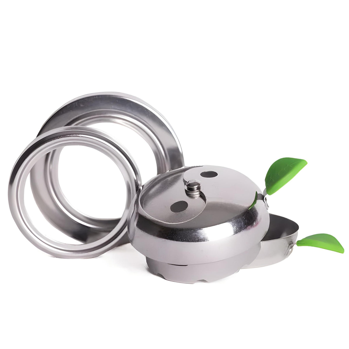 AOT Provost 3 Heat Controller with included adaptor rings, showcasing its universal fit feature for various bowl sizes., image 5 of 18