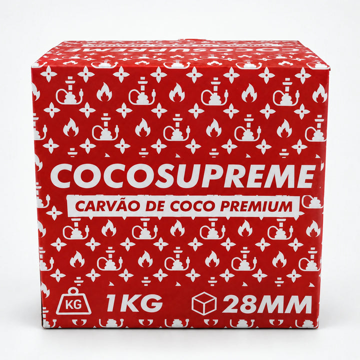 CocoSupreme 28mm coconut shisha charcoal 1kg box