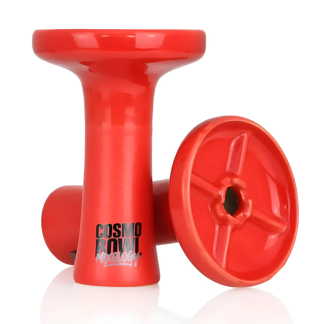 Vibrant red Cosmo Mixology 4-partition phunnel shisha bowl
