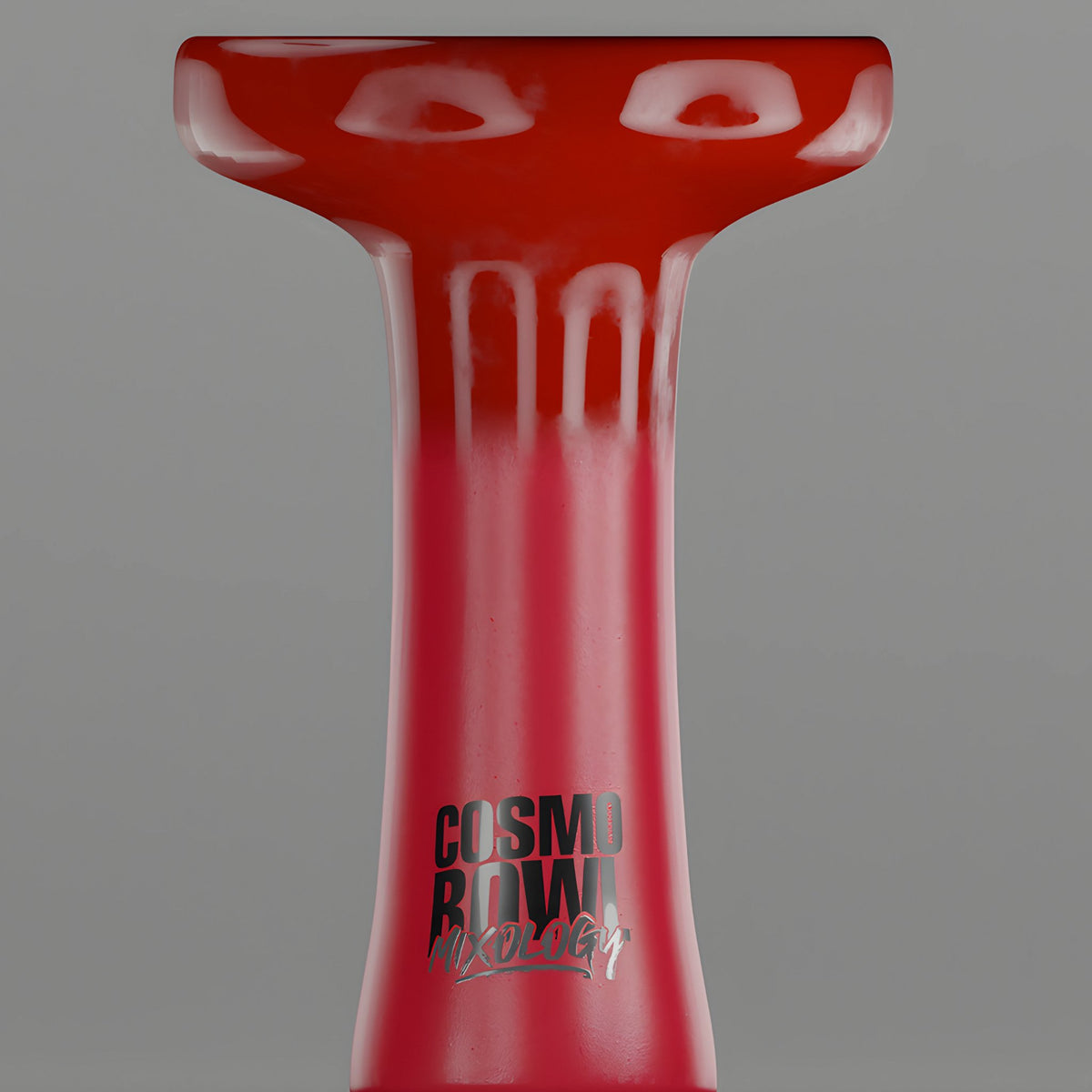 Full view of the Cosmo Mixology Phunnel Bowl in vibrant red showing its design and structure, image 8 of 12