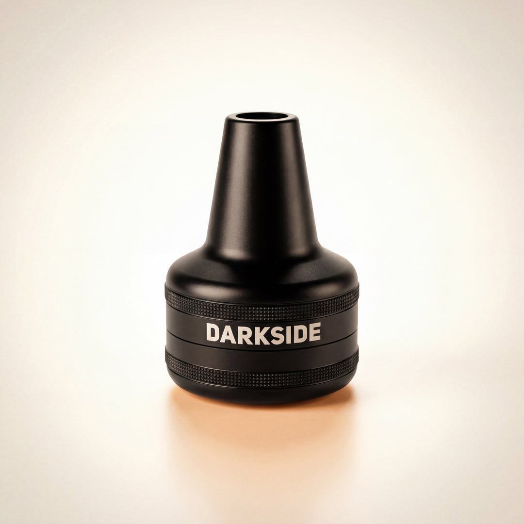 Darkside D-Catcher 12ml magnetic molasses catcher front view on warm white studio sweep, The Premium Way
