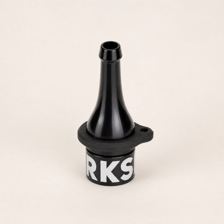 Darkside D-Stick Base personal mouthpiece in black with included lanyard, three-quarter studio view