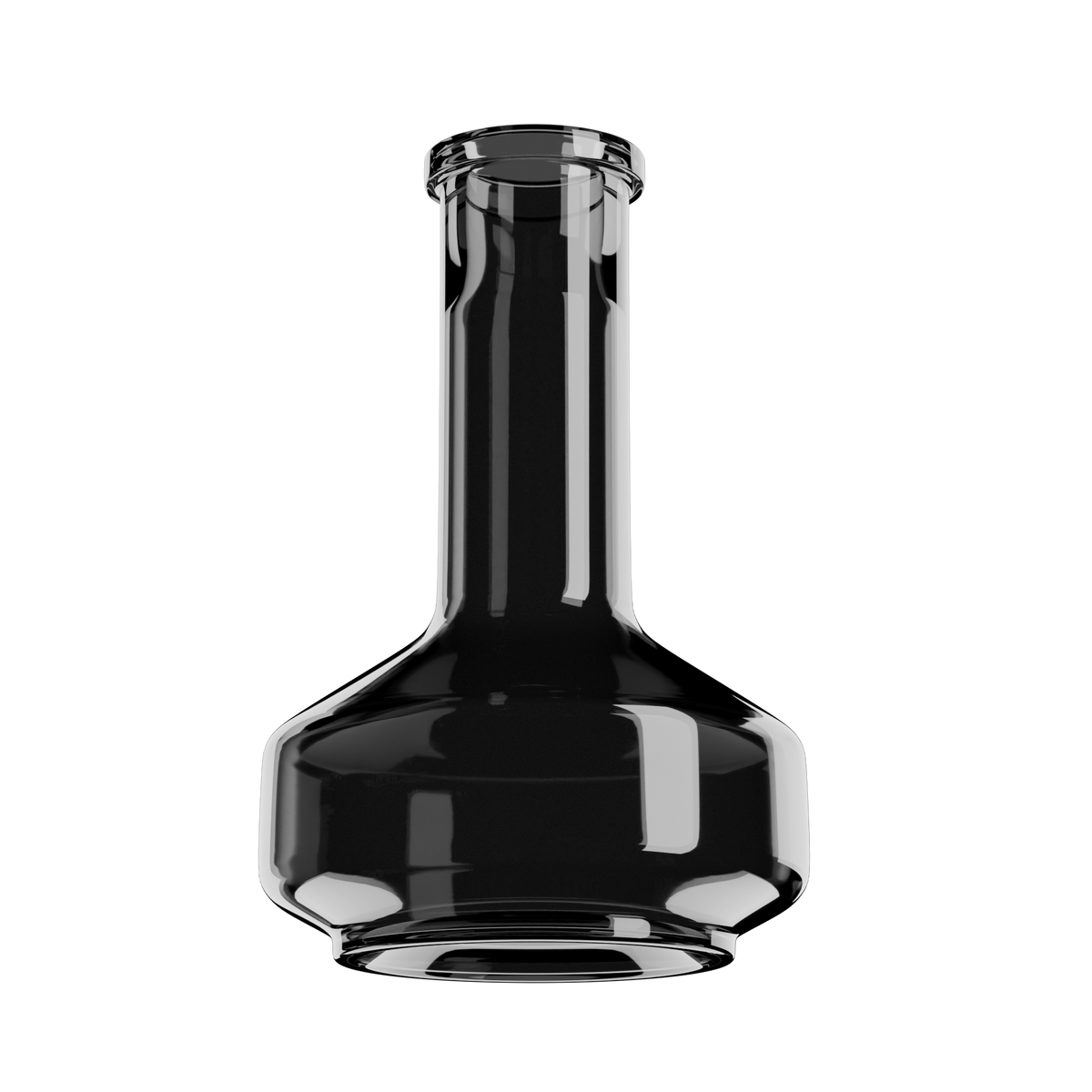 Darkside D-Glass grey shisha base close view of the neck opening and joint ring, image 3 of 4
