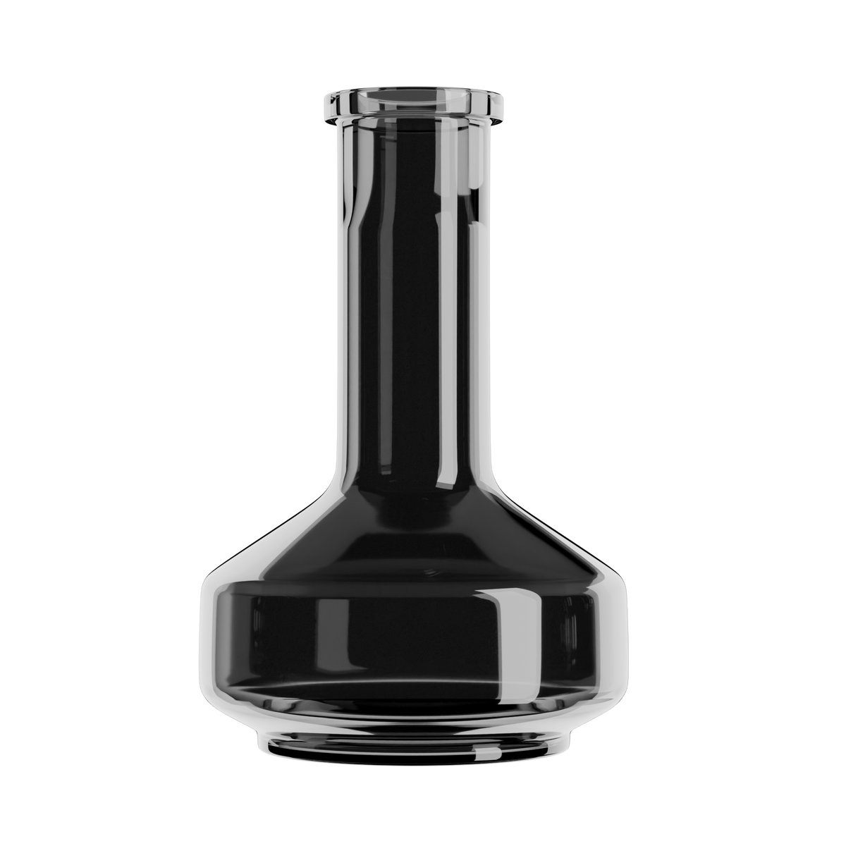 Darkside D-Glass grey shisha base with glossy reflections showing the wide base shape, image 4 of 4