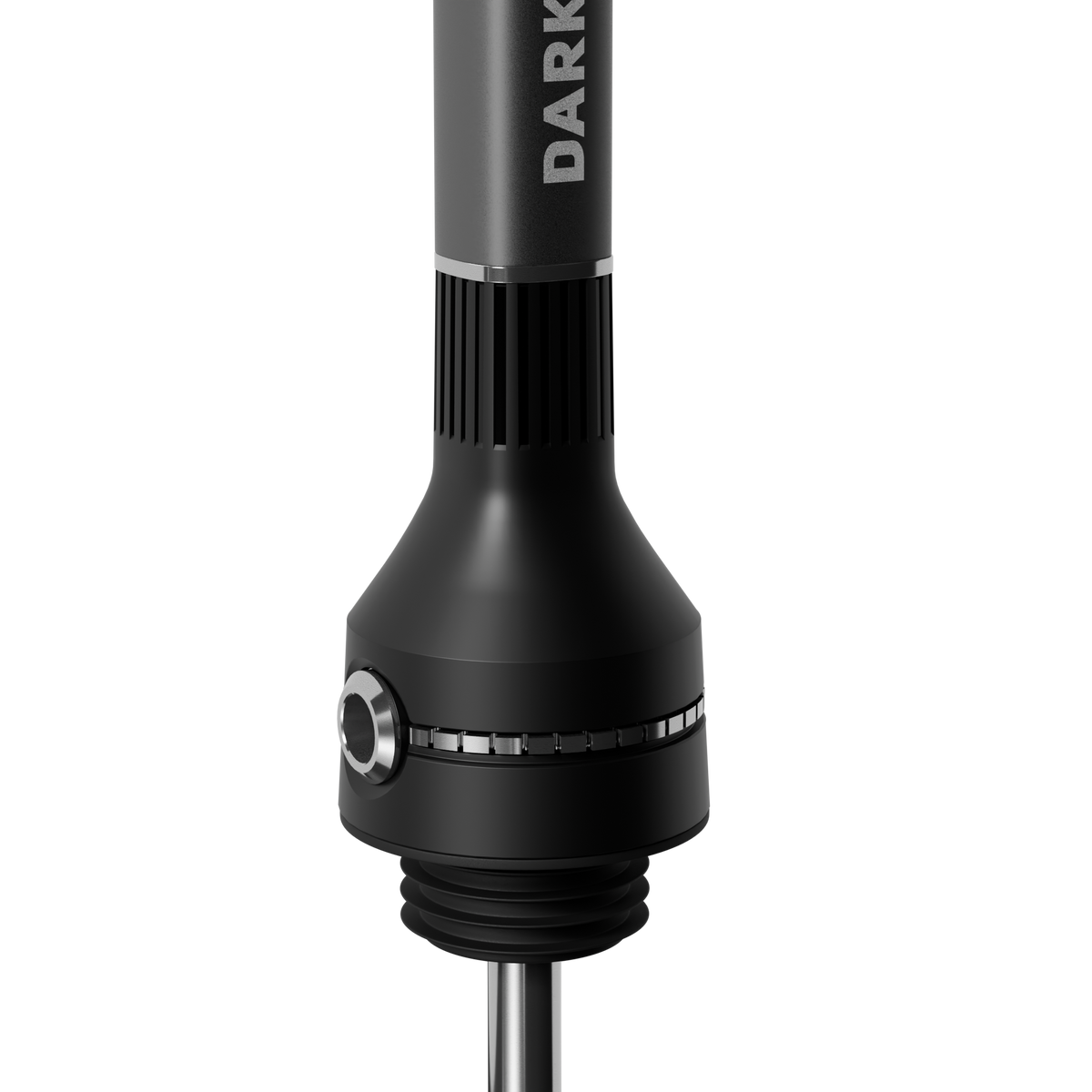 Darkside NEO grey shisha joint close-up showing the magnetic hose port and thread ring, image 6 of 10