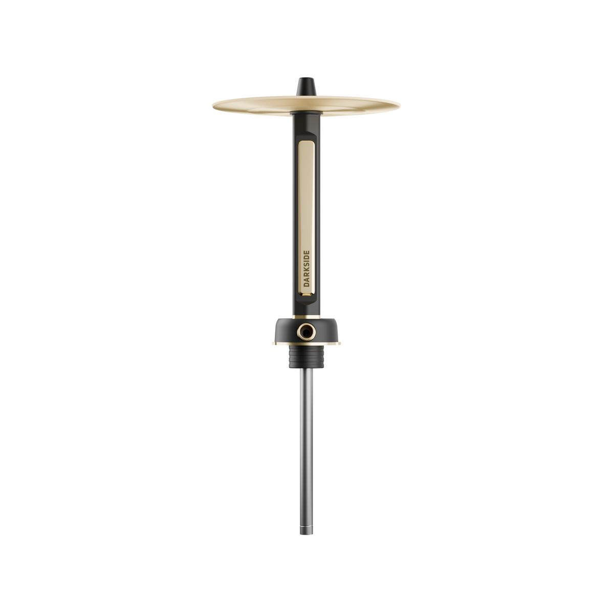 Darkside Pro Black Gold shisha stem, tray and purge rod on a white backdrop, image 6 of 11