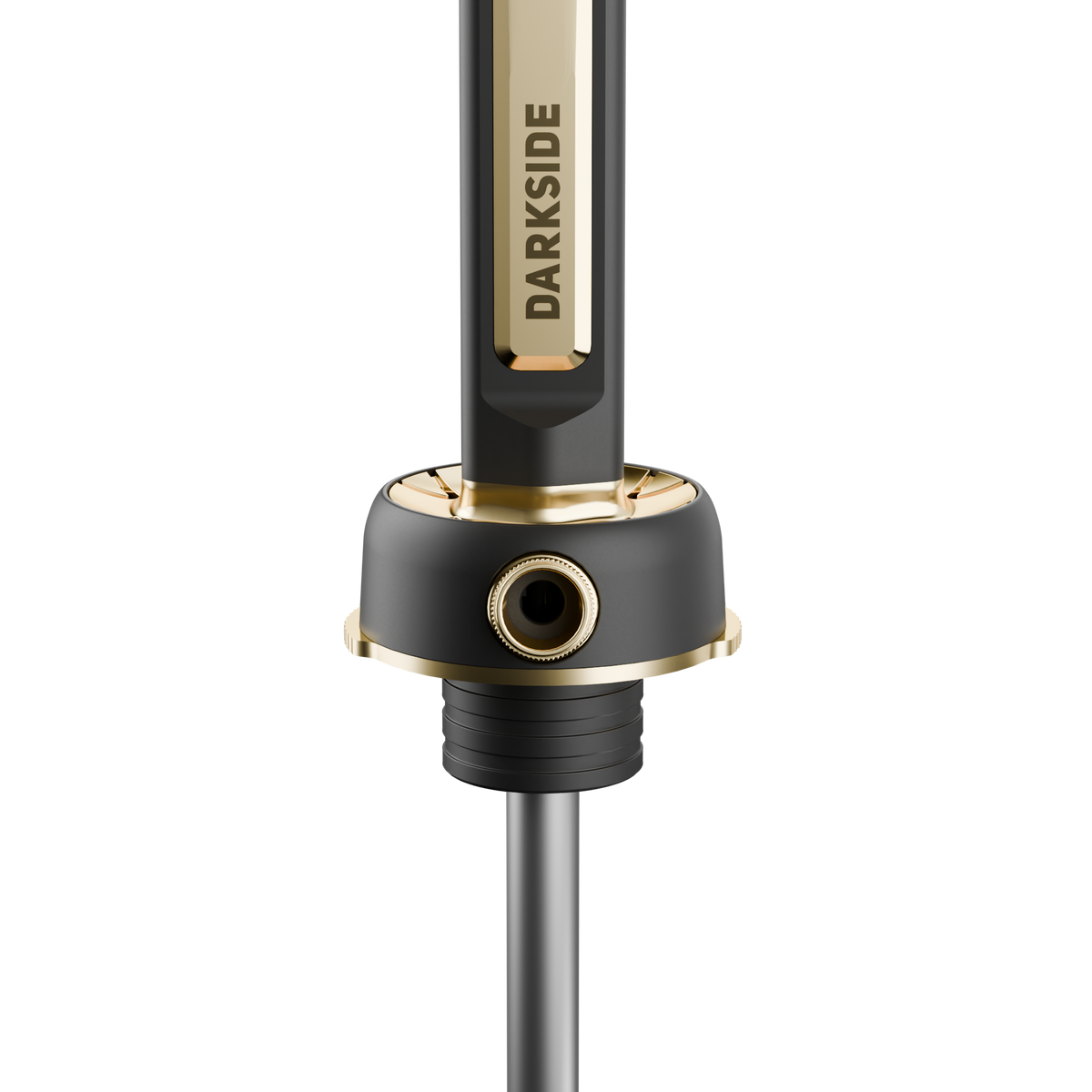 Darkside Pro Black Gold shisha hose connector housing shown in close up, image 7 of 11