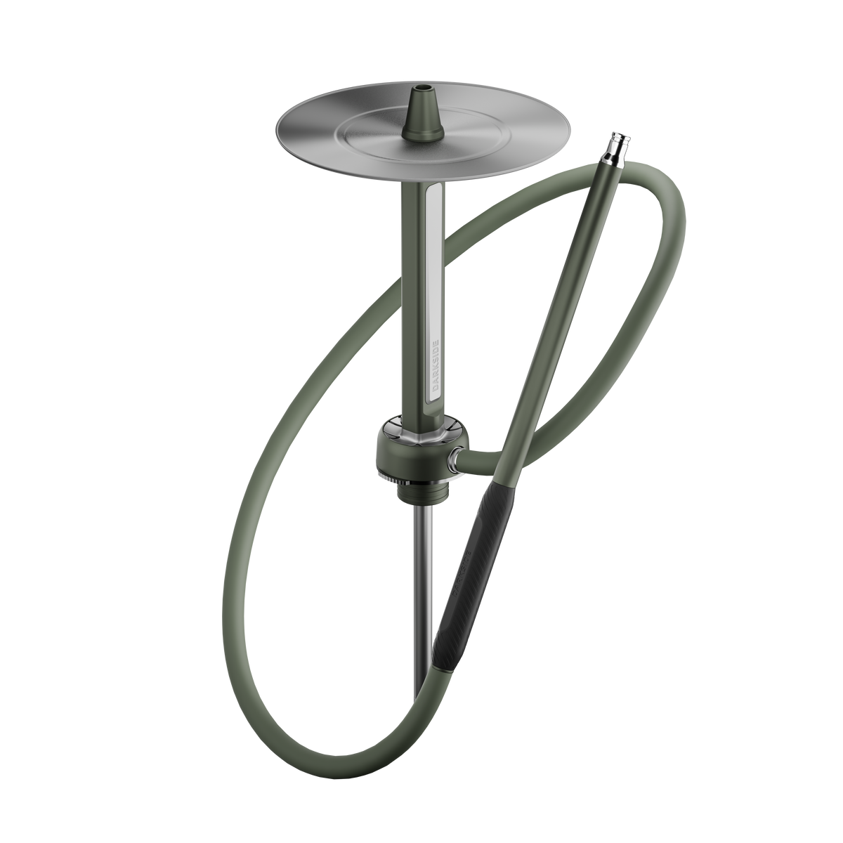 Darkside Pro stem in green chrome with the hose looped and mouthpiece resting alongside, image 11 of 11