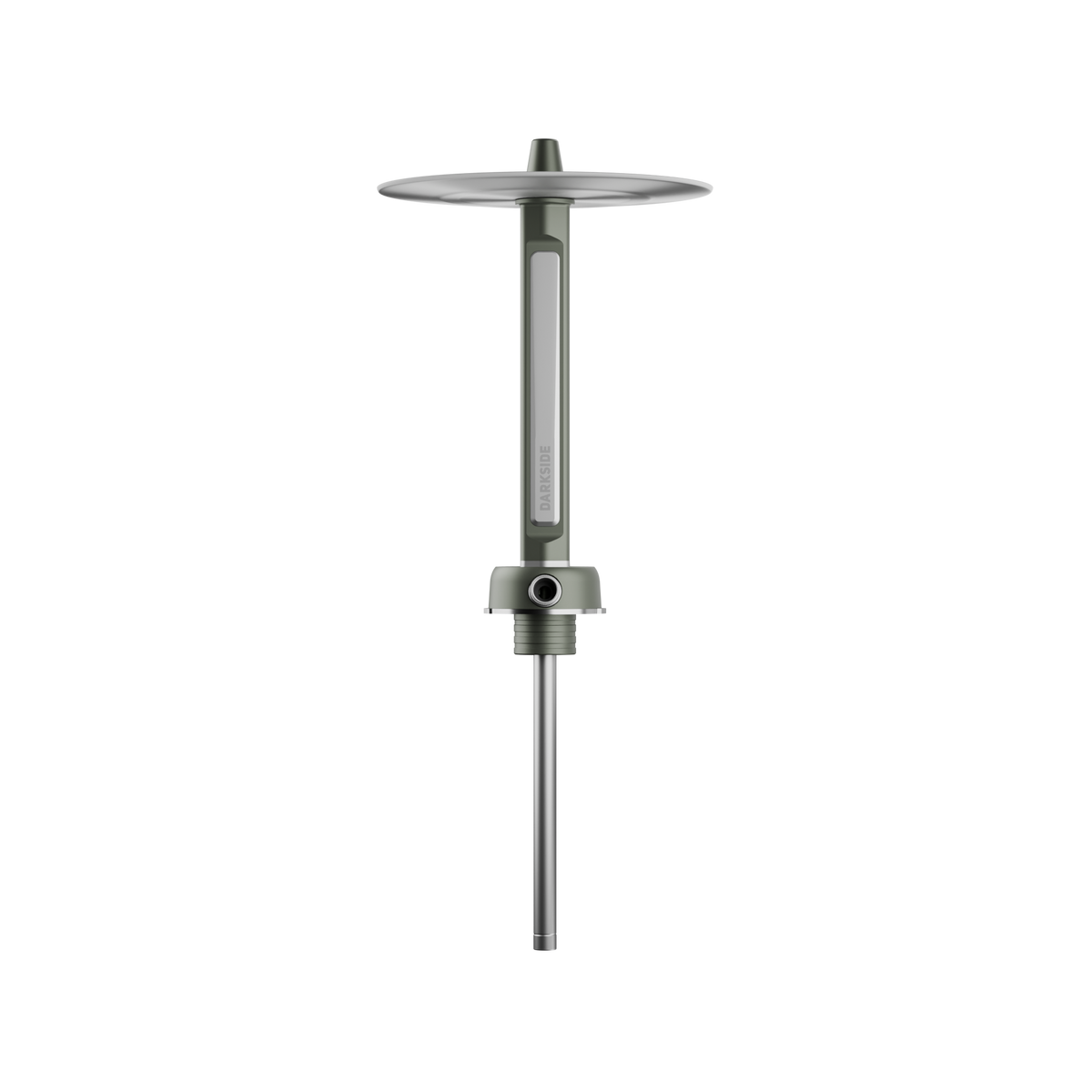 Side profile of the Darkside Pro stem in green chrome, tray, shaft and connector shown alone, image 6 of 11