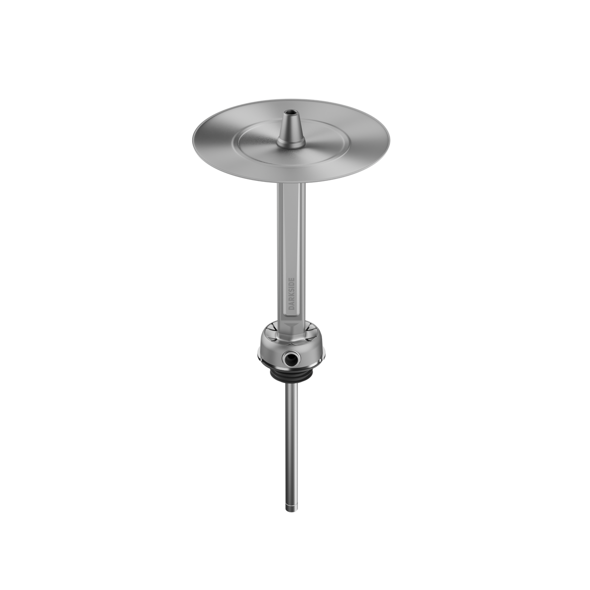 Darkside Pro shisha grey chrome stem and tray without base attached, image 4 of 11