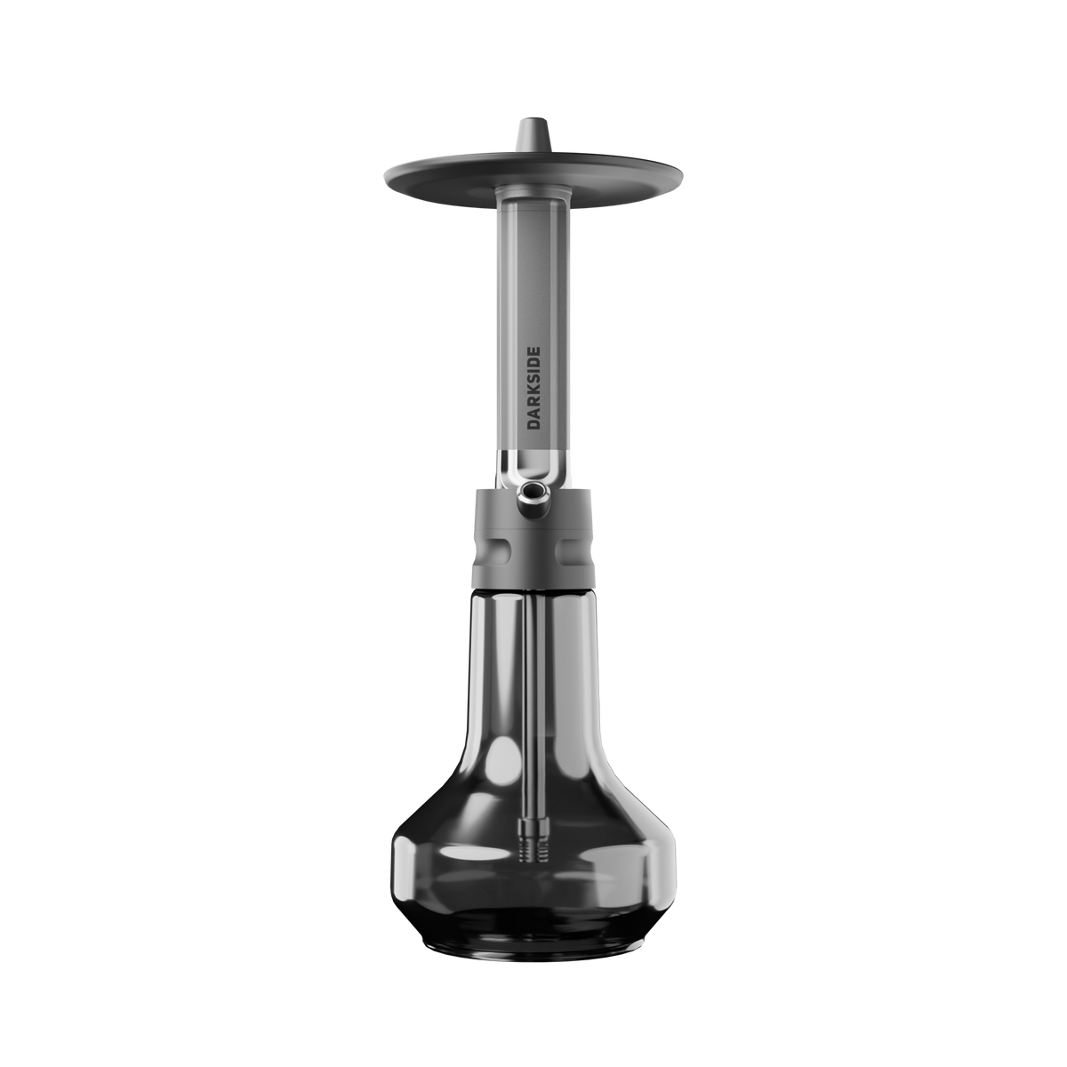 Darkside EVO Grey shisha base and stem with smoked glass tone, hose not shown, image 5 of 9