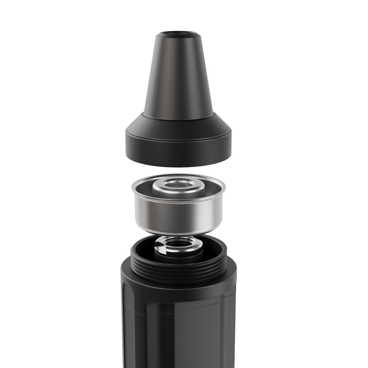 Darkside EVO shisha coal plate cone and stainless diffuser insert shown apart from the stem, image 6 of 12