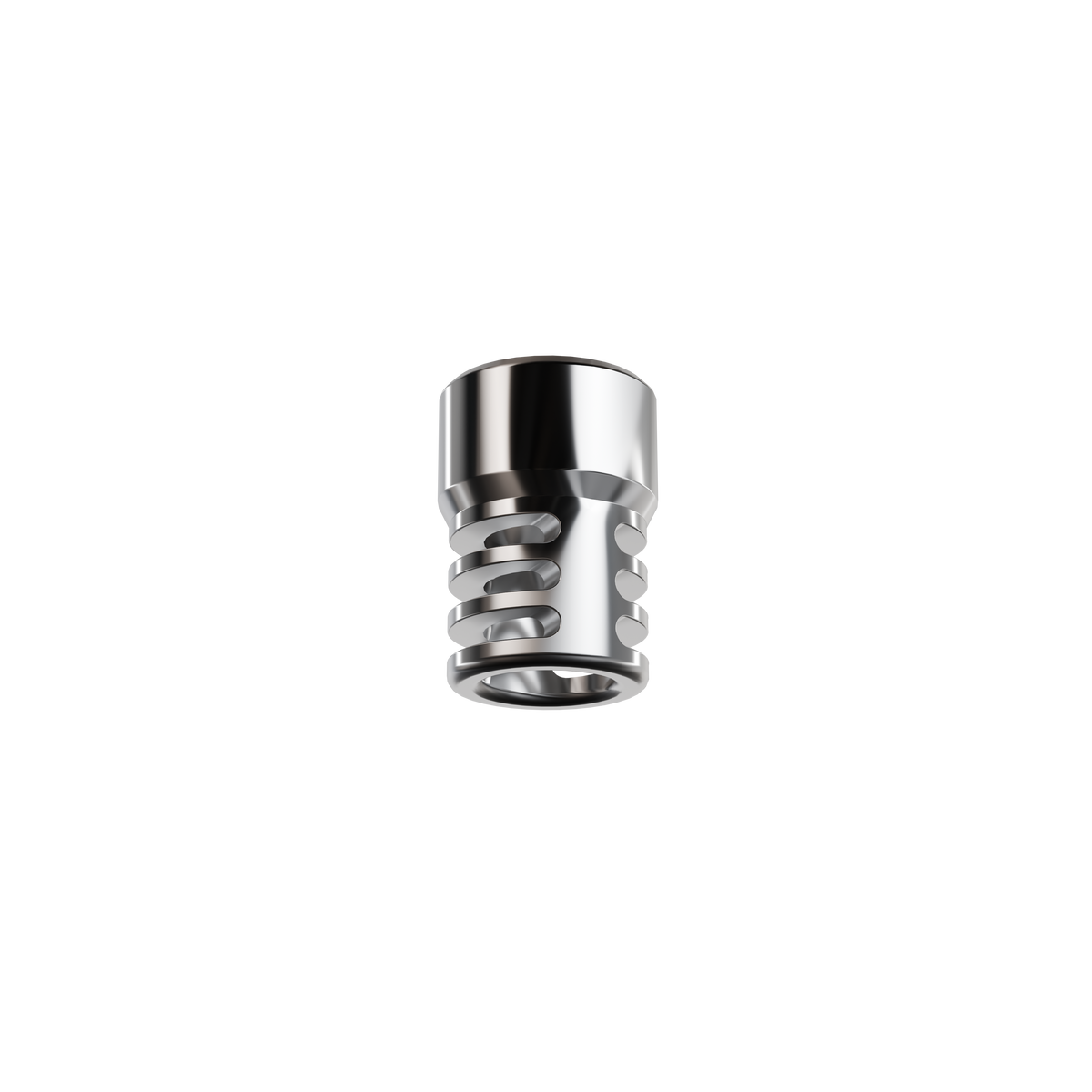 Darkside EVO shisha stainless steel diffuser piece with finned side slots on white, image 7 of 12