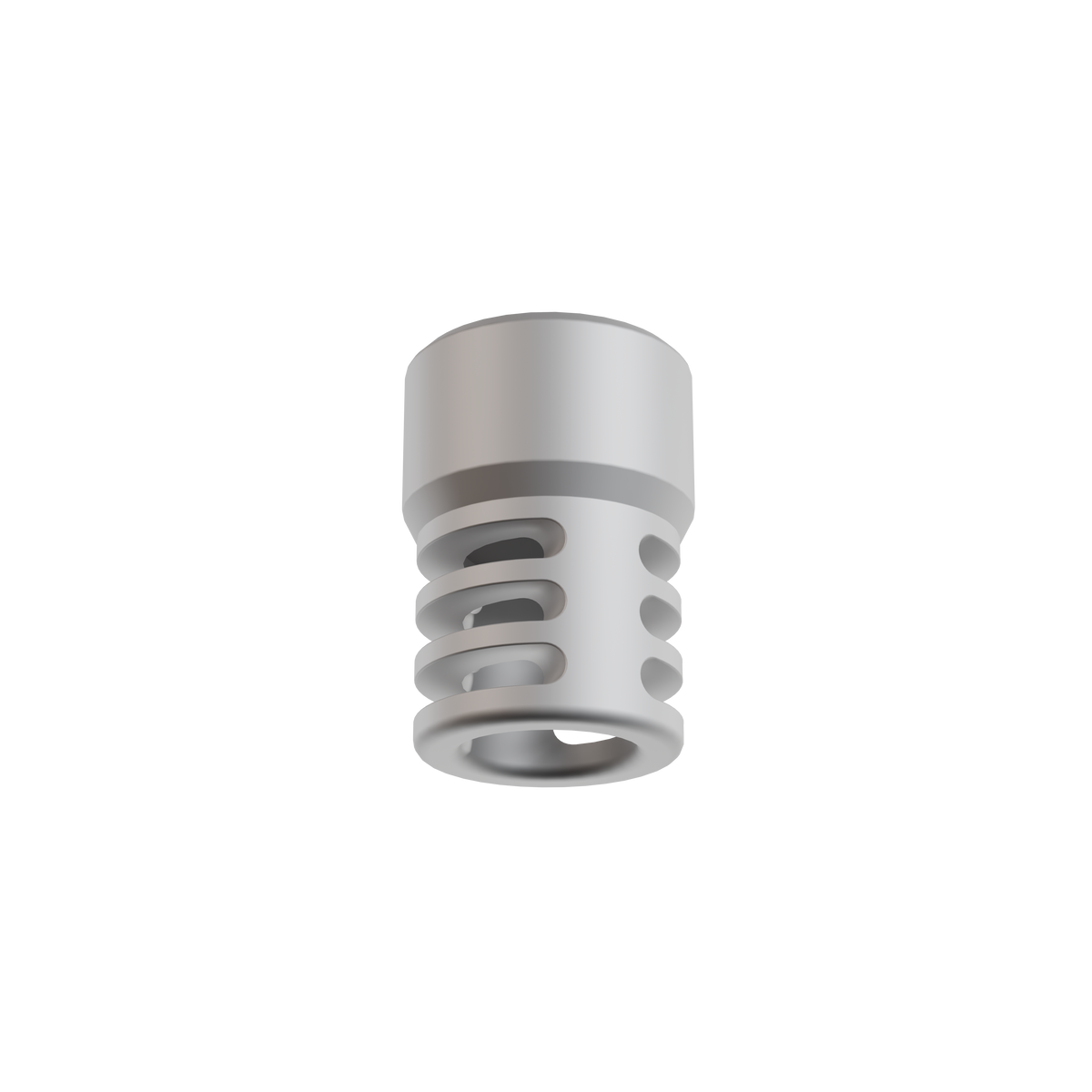 Diffuser piece with a matte light grey finish and finned slots, shown isolated on white, image 8 of 12