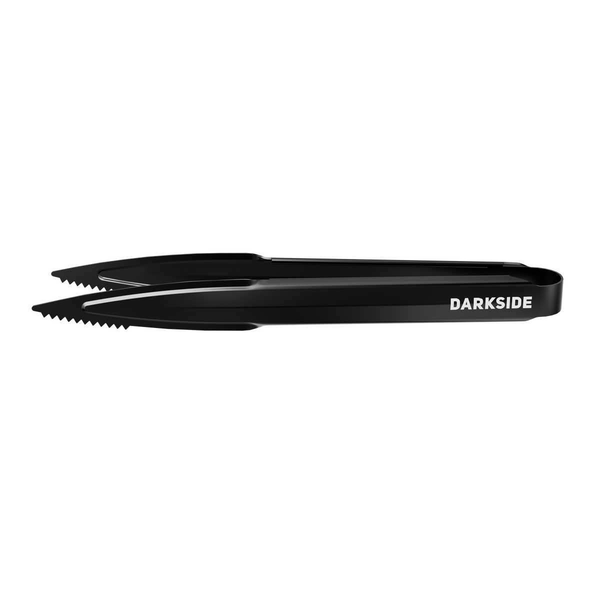 Darkside 20 cm tongs shown closed from the side, revealing claw tips and logo detail in black, image 2 of 2