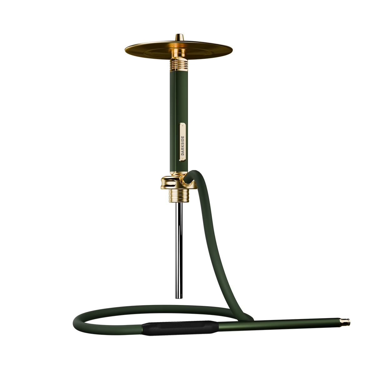 Darkside Ultima Green Gold stem and saucer shown above the diffuser, base not pictured, image 6 of 10