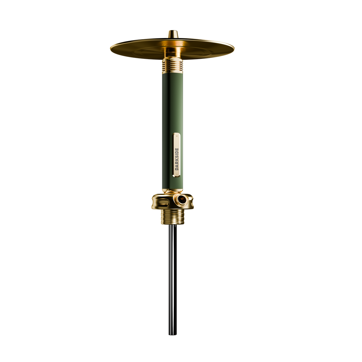 Darkside Ultima Green Gold stem shown full length with saucer, connector and diffuser, image 8 of 10